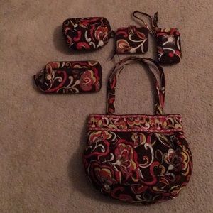 Vera Bradley Puccini 5 piece Purse Set